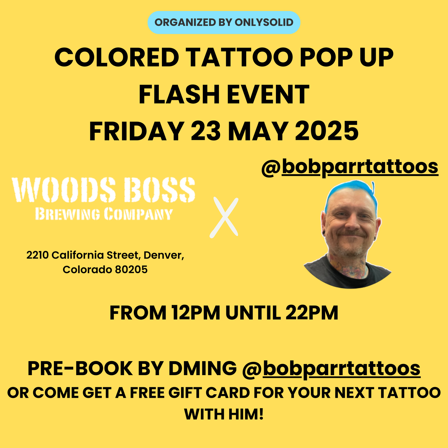MAY 23th 2025 WOODBOSSBREWING X bobparrtattoos